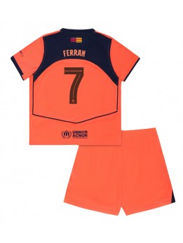 Barcelona Ferran Torres #7 Dječji Rezervni Dres kompleti 2025-26 Kratak Rukavima (+ kratke hlače)